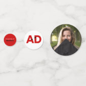 Red Big Bold Abschluss: Angle Cut Letters Konfetti (Vorderseiten)