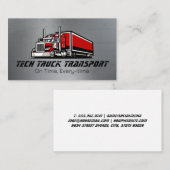 Red Big Rig | LKW-Fahrer | Verkehr Visitenkarte (Vorne/Hinten)