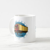Red Big Rig Truck Tasse (Vorderseite Links)
