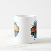 Red Big Rig Truck Tasse (Mittel)