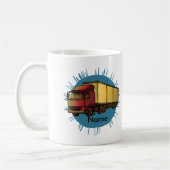 Red Big Rig Truck Tasse (Links)