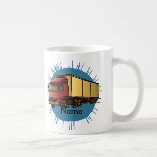 Red Big Rig Truck Tasse (Rechts)