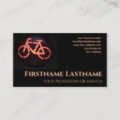 Red Bike for Bicycle Repair Shops Fahrradreparatur Visitenkarte (Rückseite)