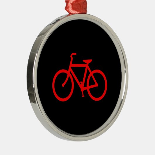 Red Bike Graphic Ornament Aus Metall (Rechts)