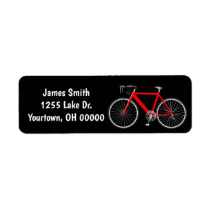 Red Bike on Black Label