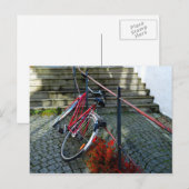 Red Bike Postcard Postkarte (Vorne/Hinten)