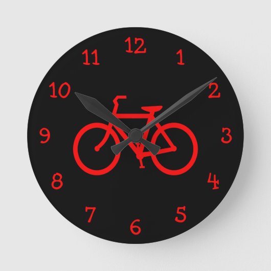 Red Bike Runde Wanduhr (Vorderseite)