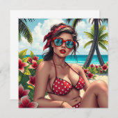 Red Bikini, Sonnenbrille und Bandana Blank (Vorne/Hinten)