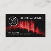 Red Binary Code Electrical Lightning Visitenkarte (Vorderseite)