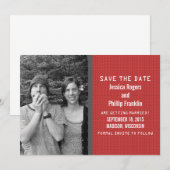 Red Binary Code Foto Save the Date einladen Einladung (Vorne/Hinten)