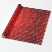 Red Binary Code Gift Wrap Geschenkpapier (Ungerollt)