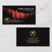 Red Binary Codes Digital Wave Data Scientist Visitenkarte (Vorne/Hinten)