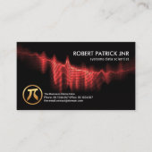 Red Binary Codes Digital Wave Data Scientist Visitenkarte (Vorderseite)