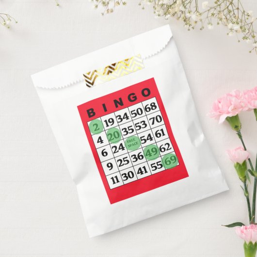 Red BINGO Card Gastgeschenk Bag Geschenktütchen (Versiegelt)