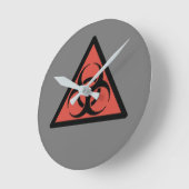 Red Biogefährdung Runde Wanduhr (Winkel)
