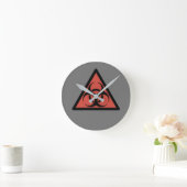 Red Biogefährdung Runde Wanduhr (Zuhause)