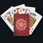 Red Biology Microscopic Virus Science Custom Spielkarten<br><div class="desc">Rote Spielkarten für die Mikroskopie</div>