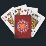 Red Biology Microscopic Virus Science Custom Spielkarten<br><div class="desc">Rote Spielkarten für die Mikroskopie</div>
