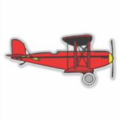 Red Biplane Aufkleber (Vorderseite)