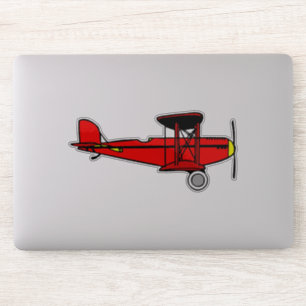 Red Biplane Aufkleber