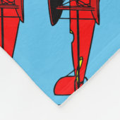 Red Biplane Fleecedecke (Ecke)