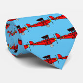 Red Biplane Krawatte (Gerollt)