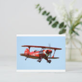 Red Biplane Postkarte (Stehend Vorderseite)