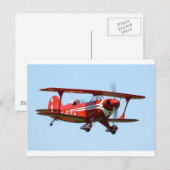 Red Biplane Postkarte (Vorne/Hinten)