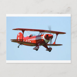Red Biplane Postkarte