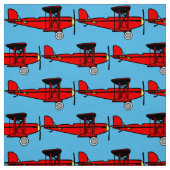 Red Biplane Stoff (Muster)