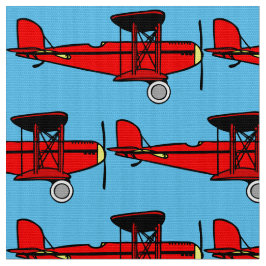 Red Biplane Stoff