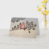 Red Bird All Occaso Grußkarte Karte (Gelbe Blume)