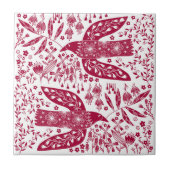 Red Bird Art Fliese (Vorderseite)