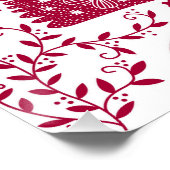Red Bird Art Poster (Ecke)