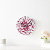 Red Bird Art Runde Wanduhr (Zuhause)