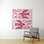 Red Bird Art Wandteppich (Beispiel)
