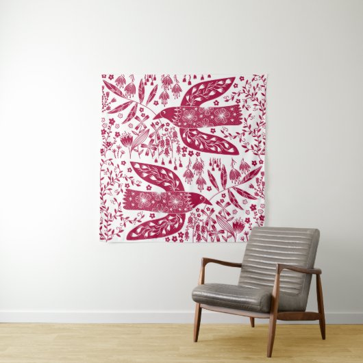 Red Bird Art Wandteppich (Beispiel)