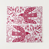 Red Bird Art Wandteppich (Vorderseite)