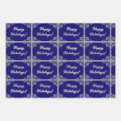 Red Bird auf Blue-Red-Personalisiert Blue und Silv Geschenkpapier Set (Vorderseite 3)