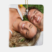 Red Bird Christmas Couples Foto Ornament (Rechts)