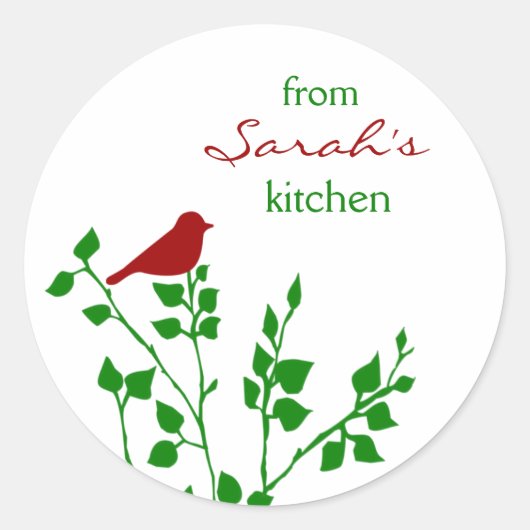 Red Bird Custom Baking Stickers (Vorderseite)