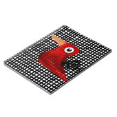 Red Bird Gingham Bio Rupydetequila line Black Notizblock (Linke Seite)