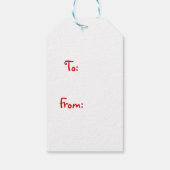 Red Bird Joy Typografy Holiday Geschenkanhänger (Rückseite)