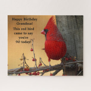 Red Bird Kardinal Birthday Geschenk Oma Puzzle
