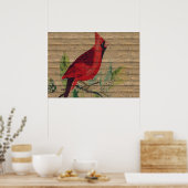 Red Bird Kardinal Foto Nature Wall Poster (Küche)