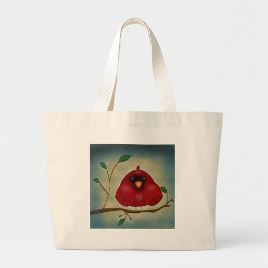 Red Bird Kardinal Jumbo Stoffbeutel (Vorne)