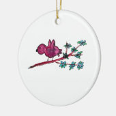 Red Bird Keramik Ornament (Links)