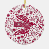 Red Bird Keramik Ornament (Vorne)