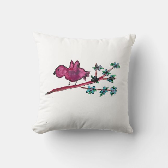 Red Bird Kissen (Vorderseite)