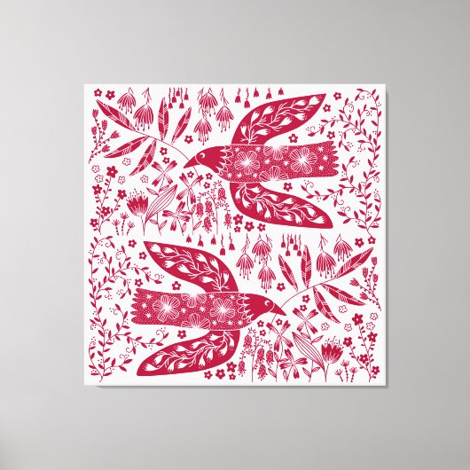 Red Bird Leinwanddruck (Vorderseite)